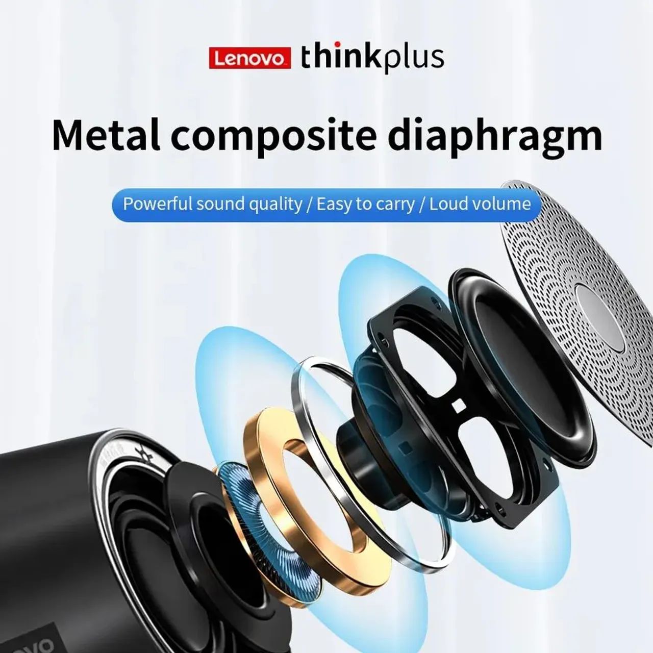 Caixa de Som Bluetooth Lenovo Thinkplus - Foto 4