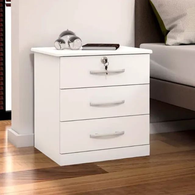 Mesa de Cabeceira Branco 3Gvs JL Móveis - Entrega Rápida! 