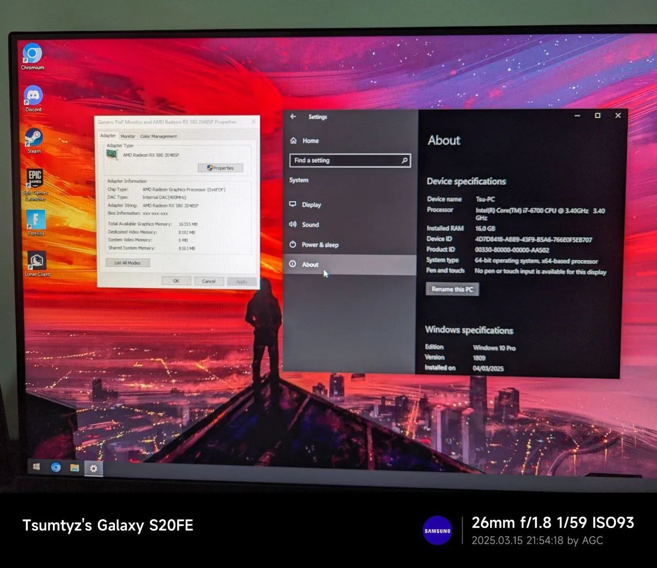 PC Gamer - I7 6700 - RX 580 (LEIA A DESCRIÇÃO) - Foto 3