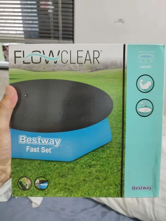 Kit Piscina Inflável, bomba filtrante, capa - Foto 3