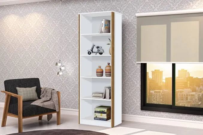 Estante de livros moderna e elegante