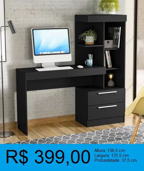 Escrivaninha com prateleira - Entrega e montagem  - Foto 5