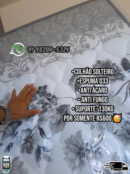 Colchão Solteiro D33 - Queima de Estoque - R$600