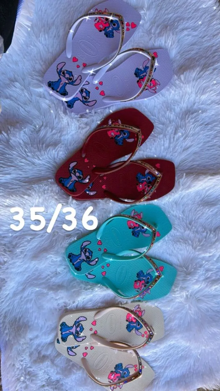 Chinelo Havaianas Stitch - Várias Cores