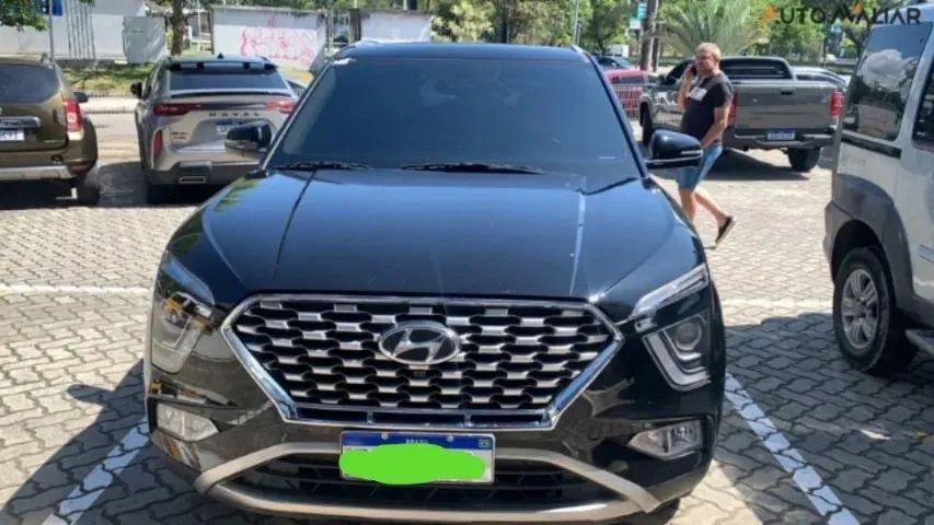 CRETA 1.0 TGDI FLEX PLATINUM AUTOMÁTICO - TETO SOLAR - BANCOS DE COURO