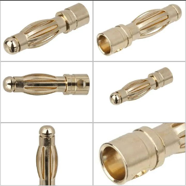 Conectores Banana Dourados para Motor e Baterias - Foto 2