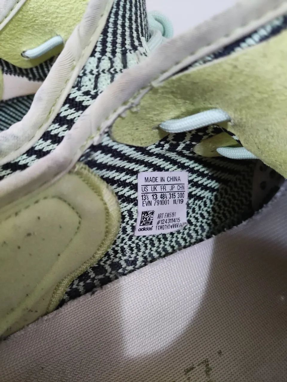 Size Tag Evn 79 1001 Yeezy Yeezy Boost 350 V2 Yeezreel