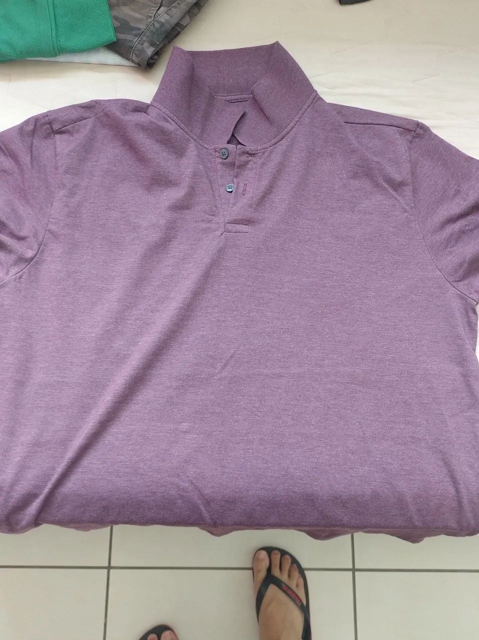 Camiseta Polo Masculina Roxa