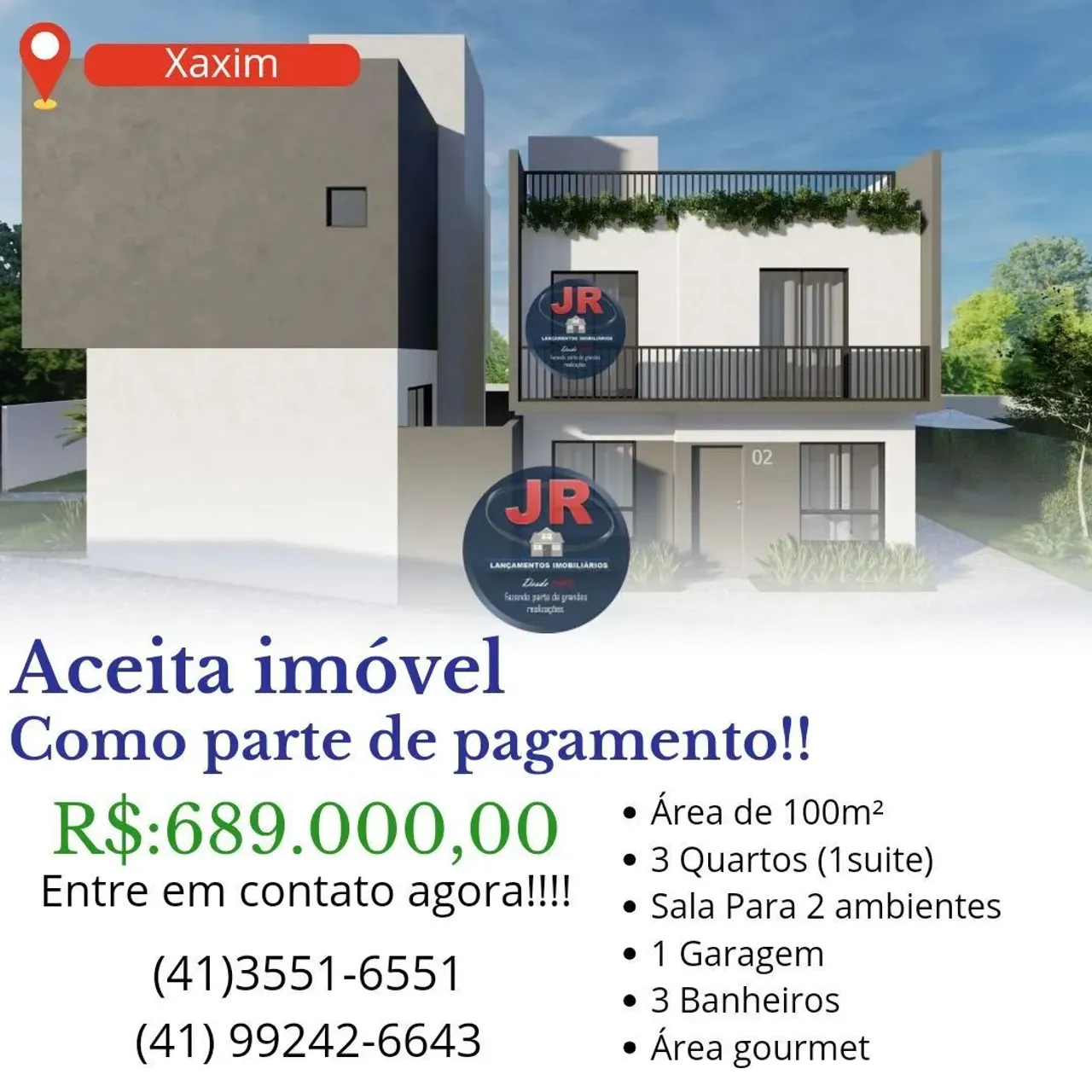 Sobrado em Condomínio à venda no bairro xaxim em Curitiba