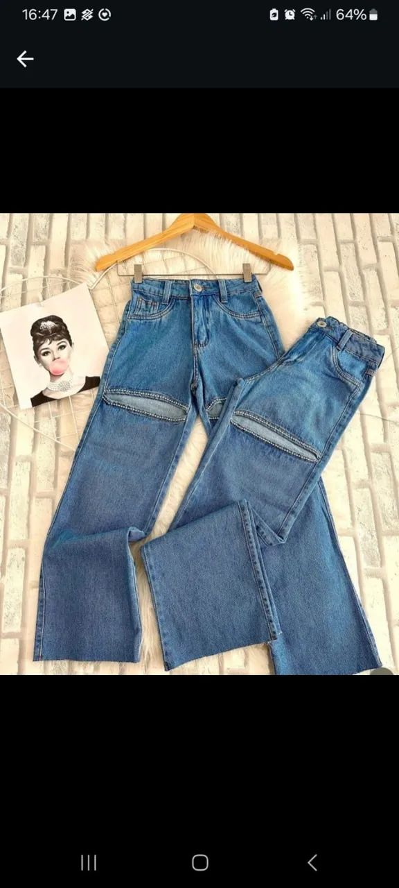 Calça jeans infantil de 2 até 16 anos