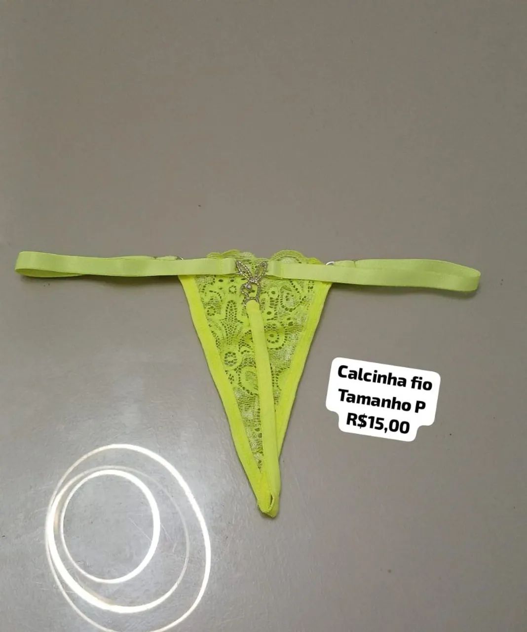 Calcinha fio com pingente 