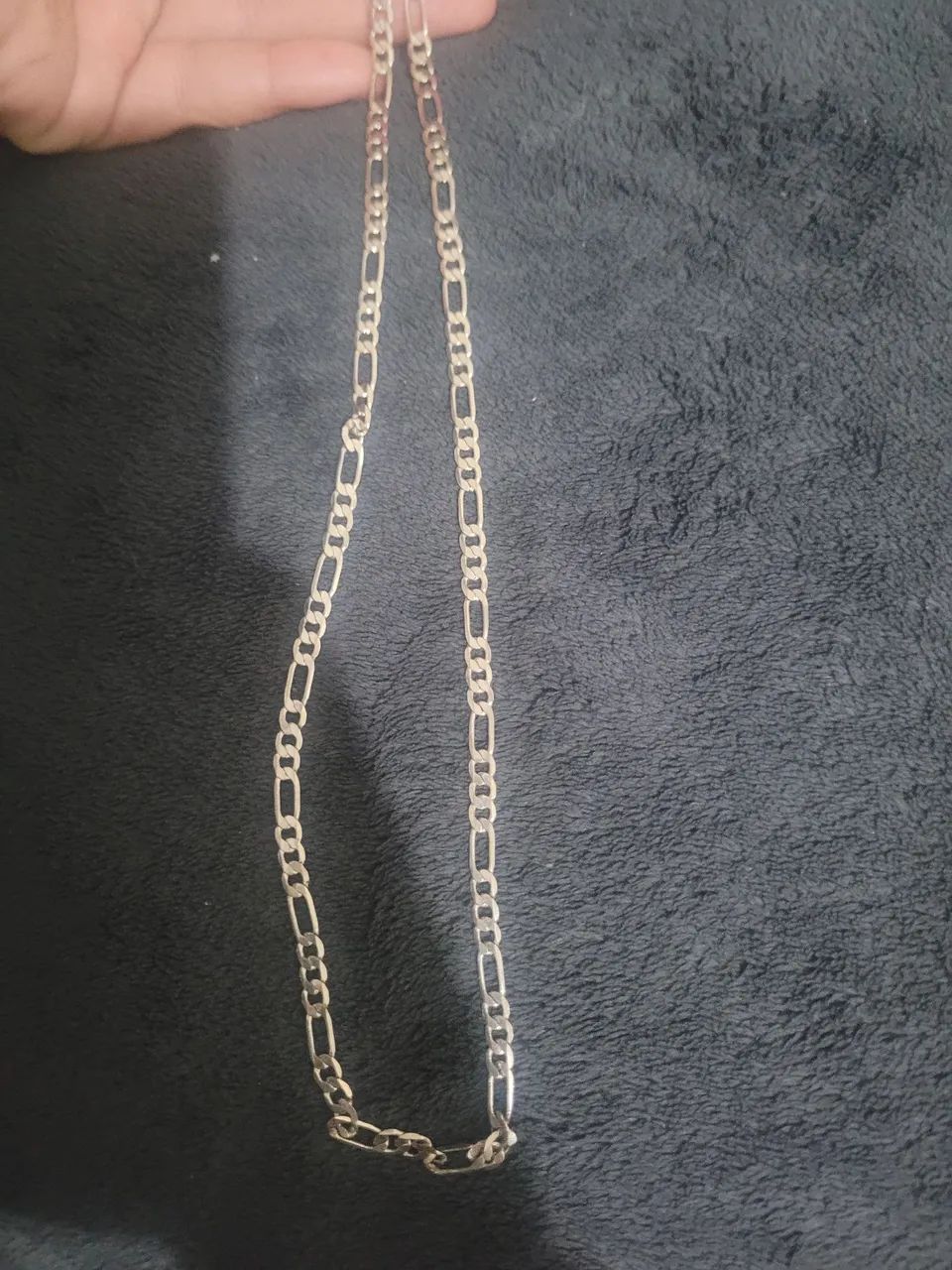 Corrente 3x1 4mm 60cm prata pura 925 leiam a postagem  - Foto 4