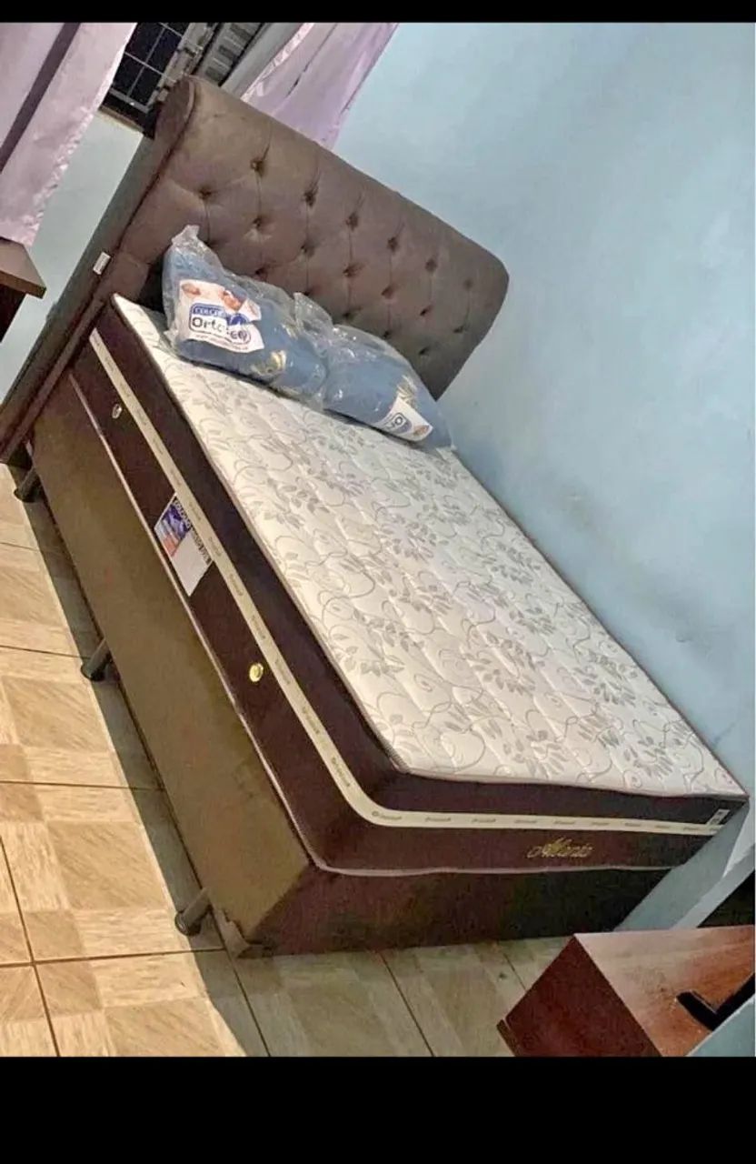 Cama box colchão e base (varios modelos) 