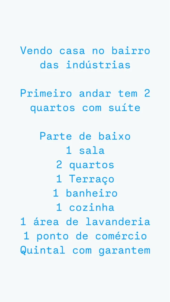 Casa primeiro andar