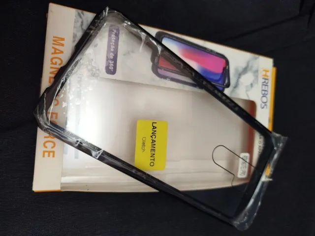 Case Magnético Capinha Compatível Celular Xiaomi RDM Note 8 Pro Vidro Só Atrás