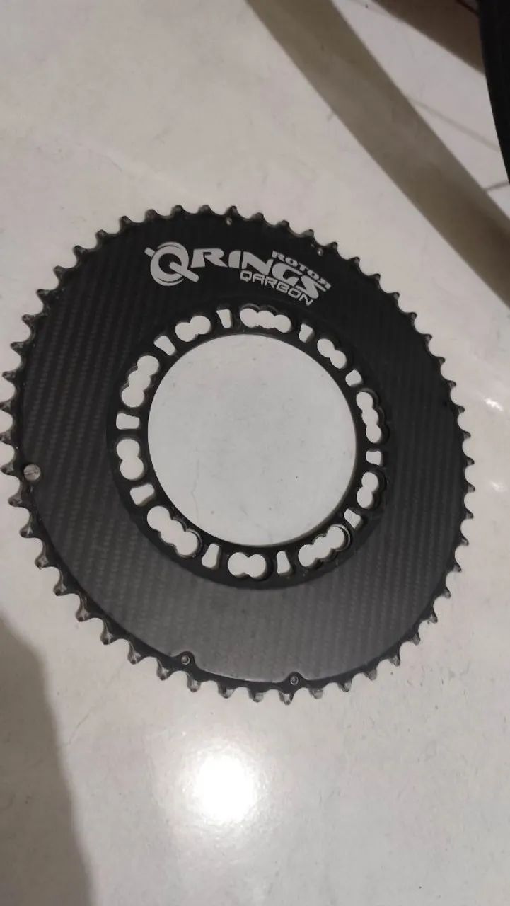 Coroa de Bicicleta Rotor Q-Rings Carbon 52/36 bcd 110 5 furos