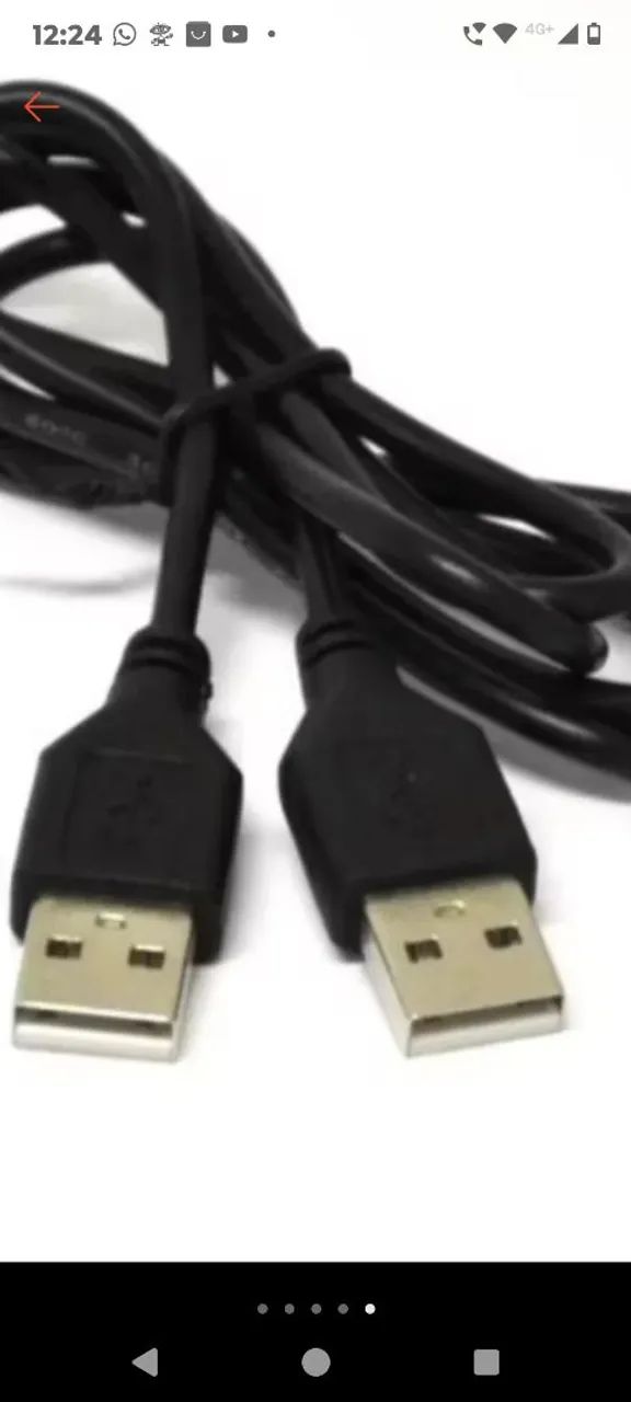 Cabo extensão USB x USB Conector Macho 2 pontas - Foto 5