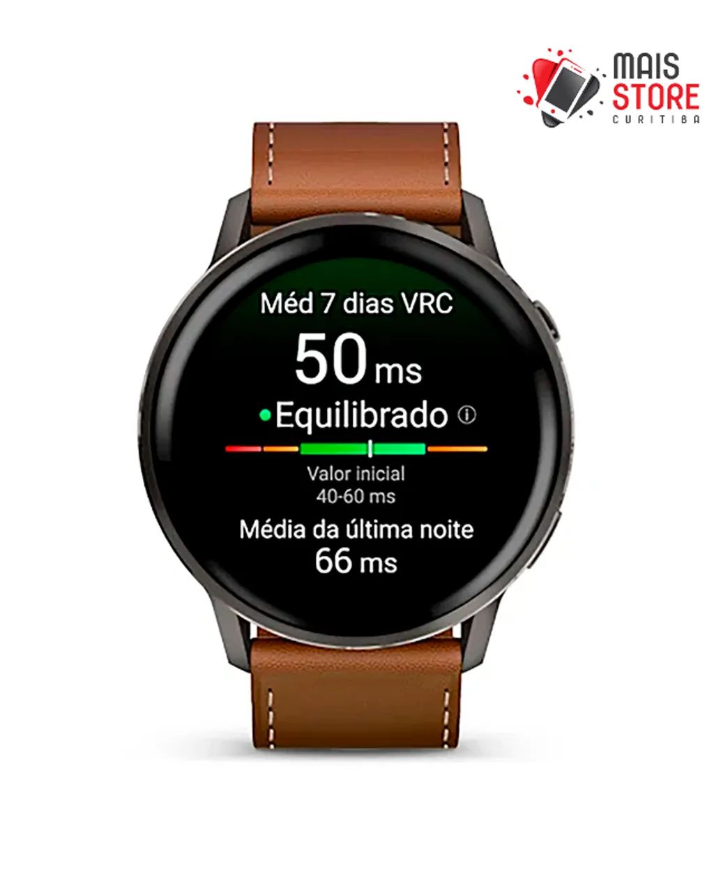 Relógio Garmin Venu 4 -45 MM - Slate/Brown (010-03013-02) + Pulseira -NovoLacrado - Foto 2