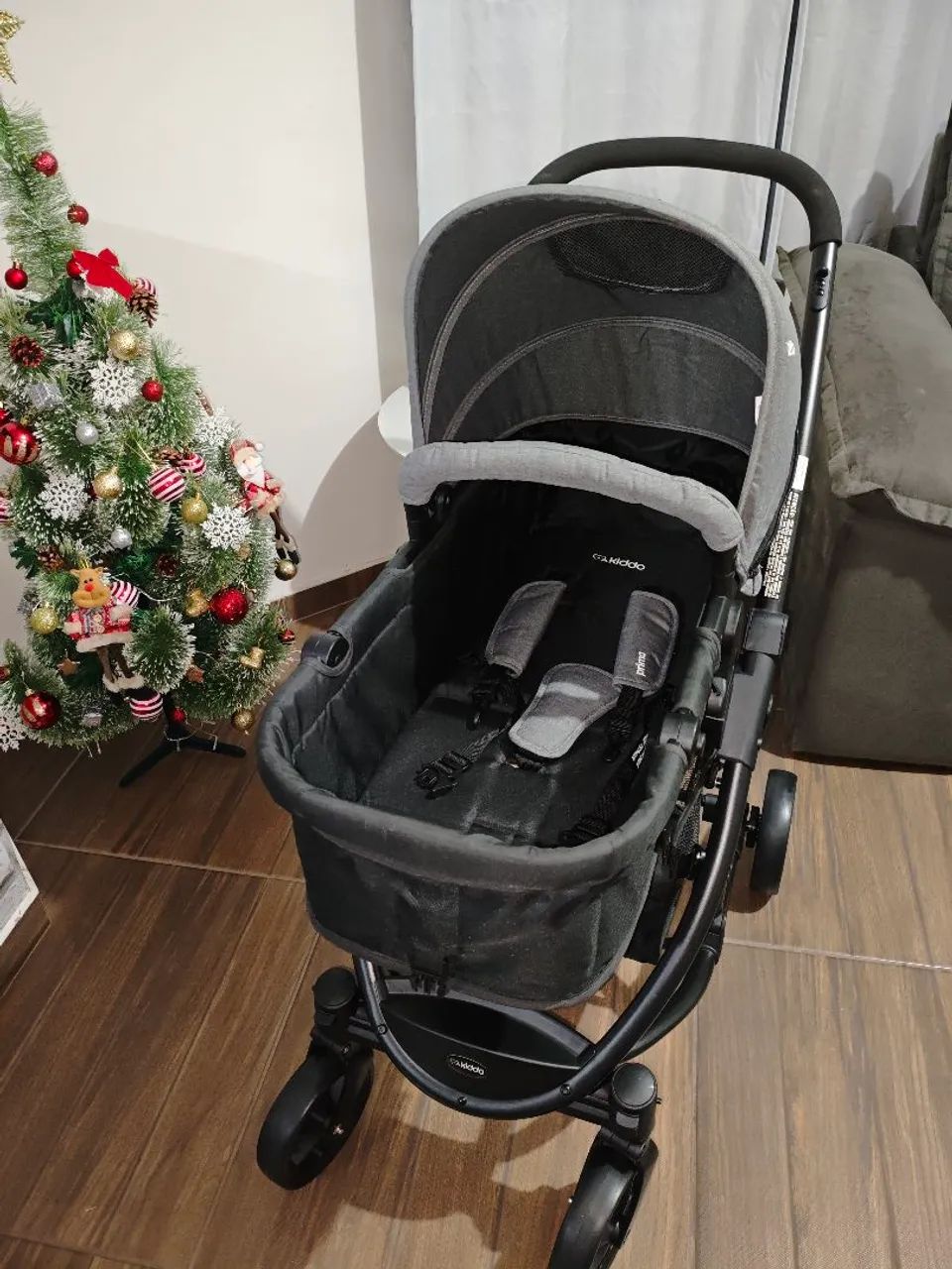 Carrinho de Bebê Prima Grafite - Kiddo - Foto 4