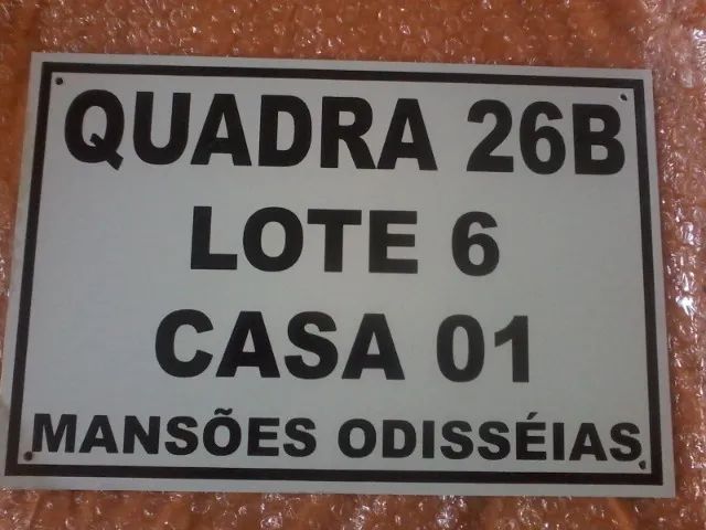 PLACA DE ENDEREÇO RESIDENCIAL  (30cm x 20cm) - Foto 3