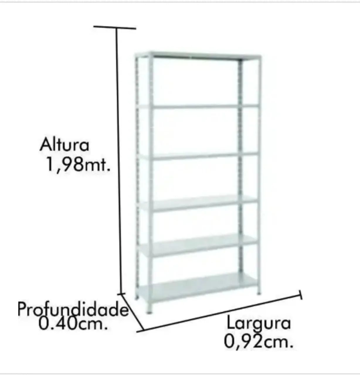 Estante de aço de 0.40 cm profundidade nova  - Foto 3