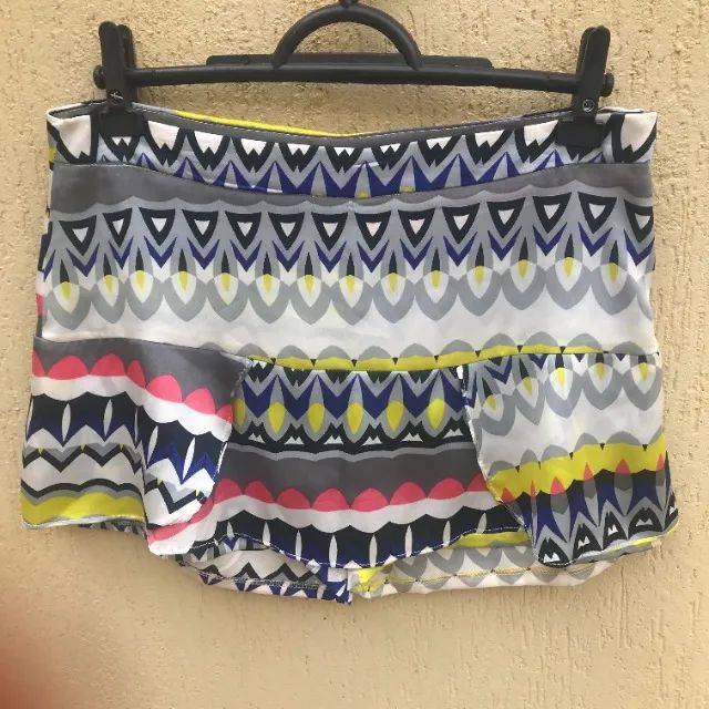Short Saia Com Estampa Geométrica Da Marca Chocoleite