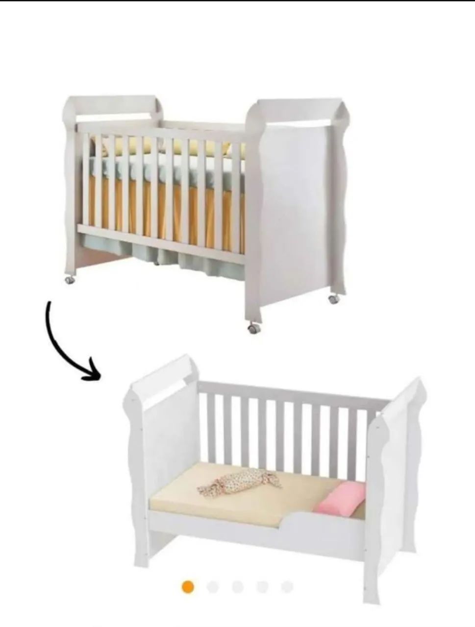 Berço e Mini Cama Mirelli ( com colchão)  - Foto 3
