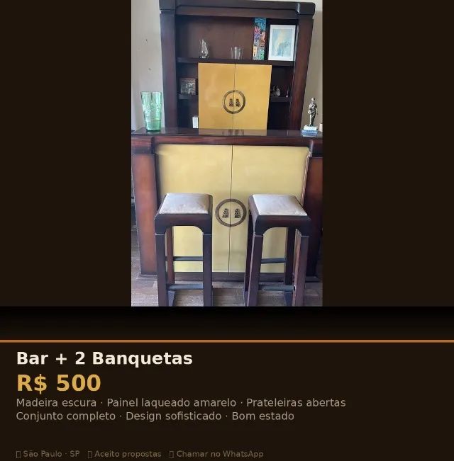 bar e banquetas
