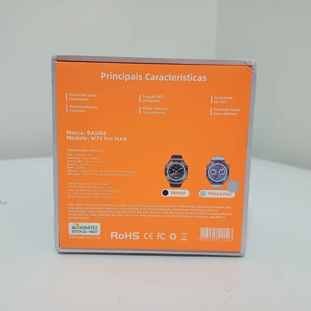 (Relógio) basike; Smartwatch; W79 Pro MAX; Prata & Azul.  - Foto 5