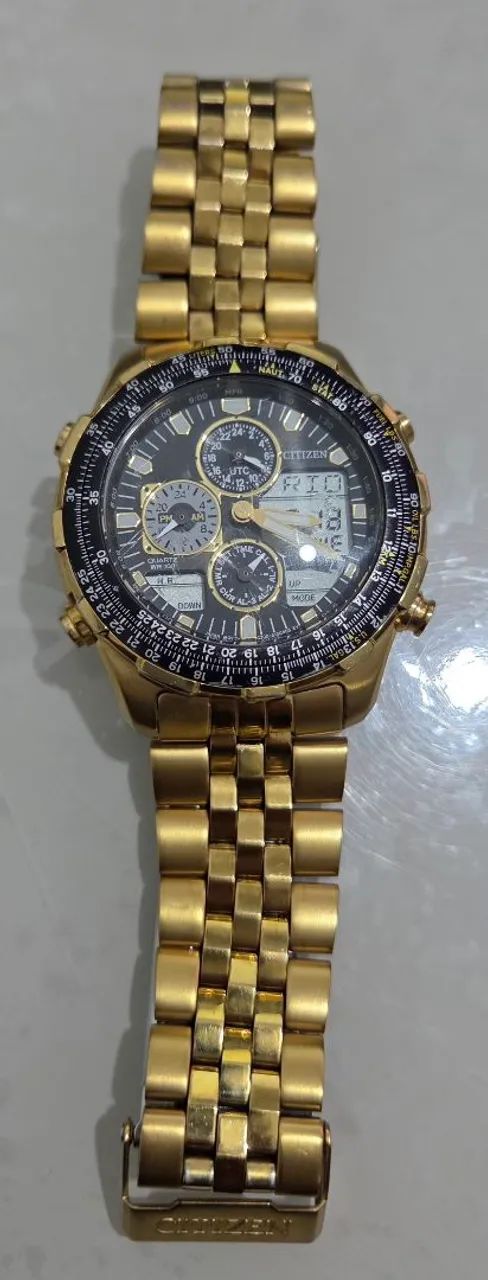 Relógio Citizen Navihawk Tz10173u - Dourado  - Foto 2