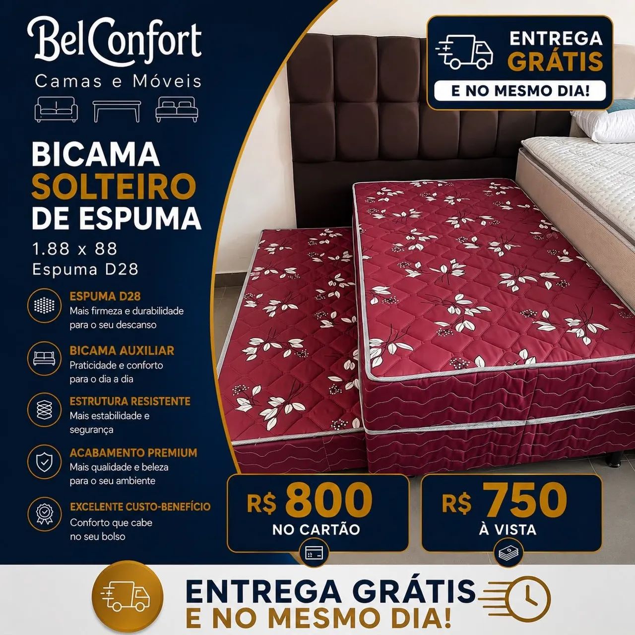 Bicama solteiro promoção imperdível 