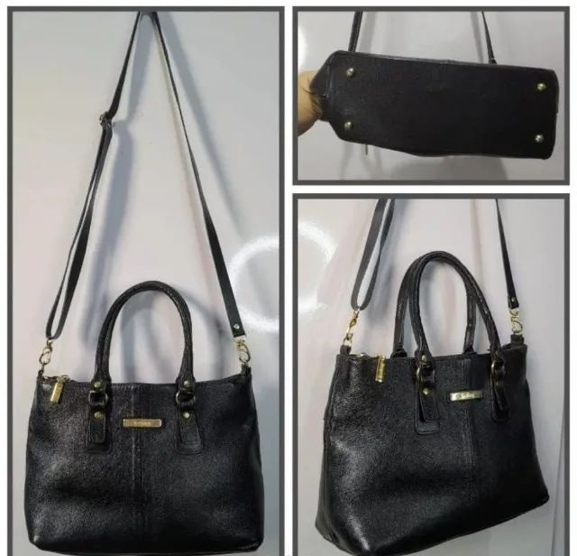 Bolsa Feeling Couro Legítimo Preta - Original e Elegante