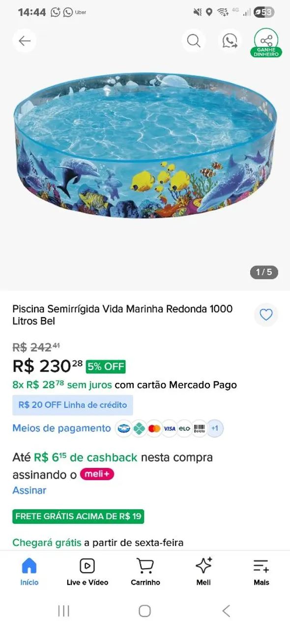 Piscina 1000L , 50% desconto - Foto 3