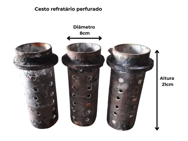 Cesto refratário perfurado
