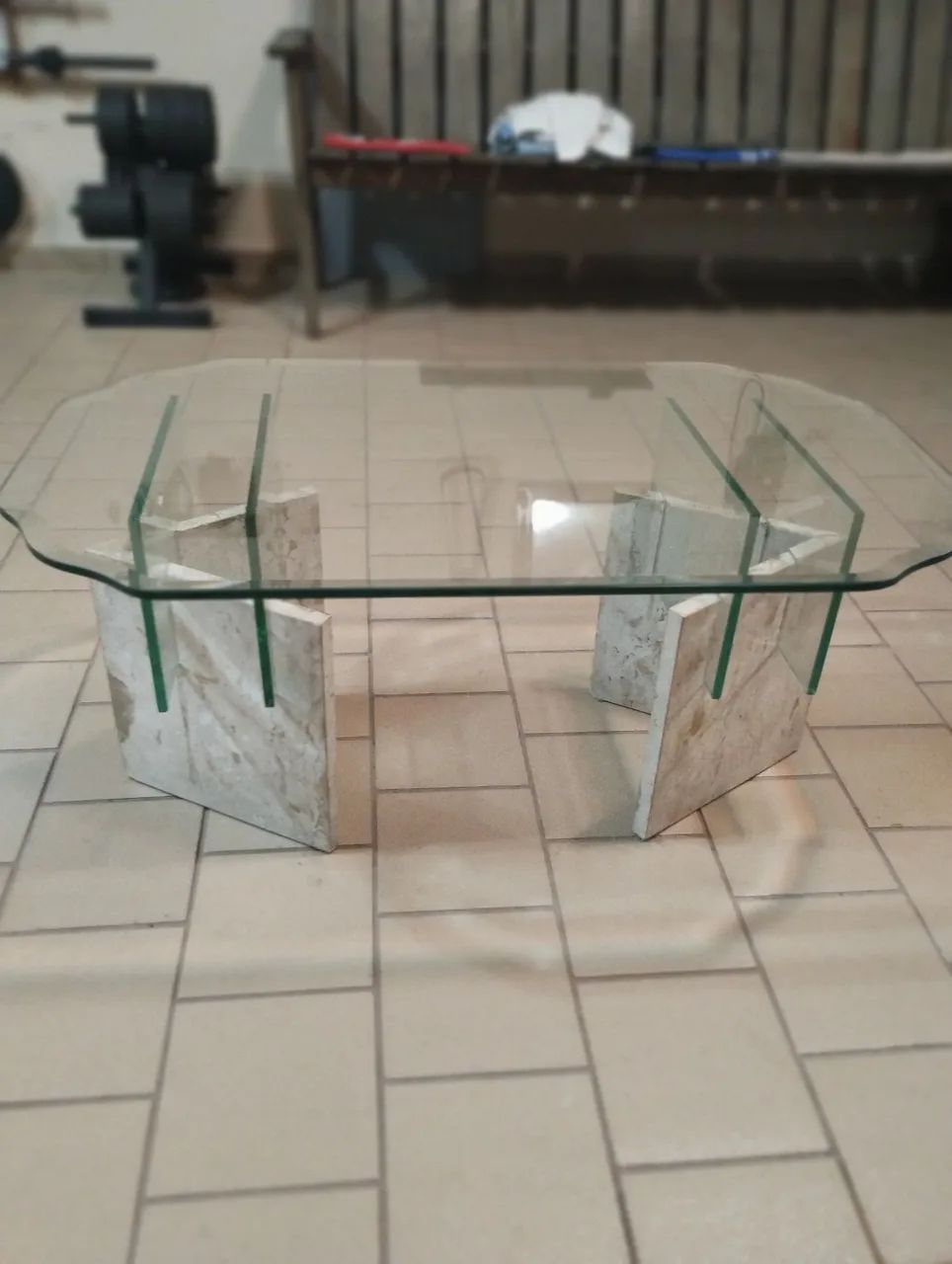 Rack e mesa de centro em mármore travertino - Foto 4