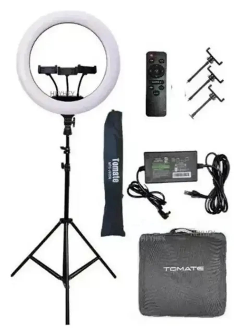 Ring Light Profissional Tomate 18 Polegadas 55W LED 448 Leds com Tripé - Foto 3