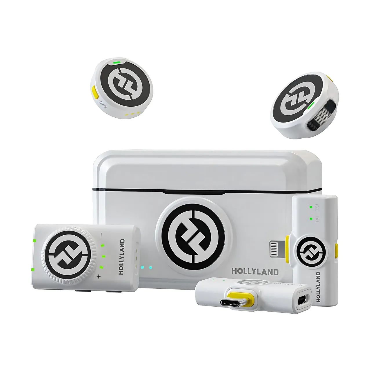 Microfone Hollyland lark M2 Combo branco l Lacrado - Microfones e