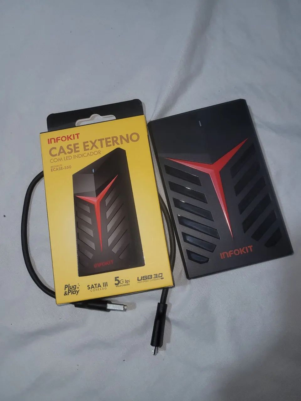HD Externo com Case USB 3.0 Infokit - Foto 5