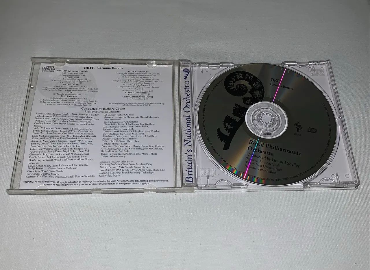 cd royal philharmonic orchestra carl orff carmina burana - Foto 3