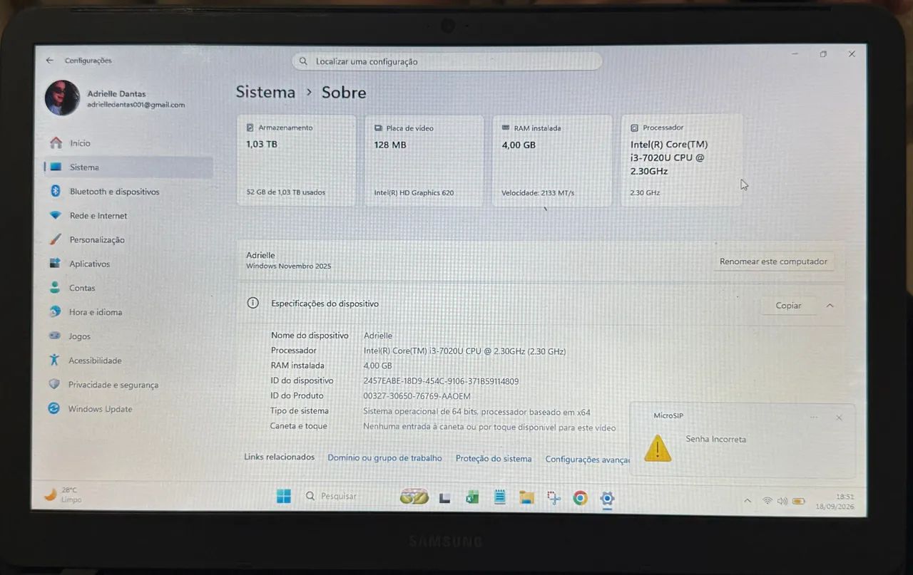 Notebook Samsung 350X - Foto 5