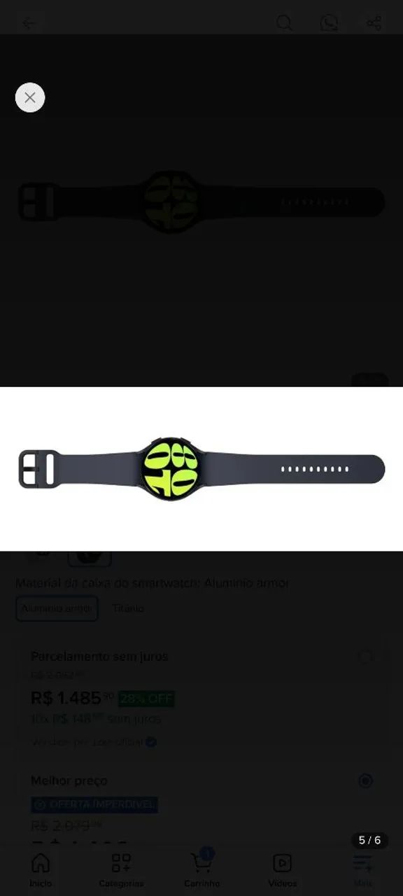 Relógio Watch 6 Samsung 