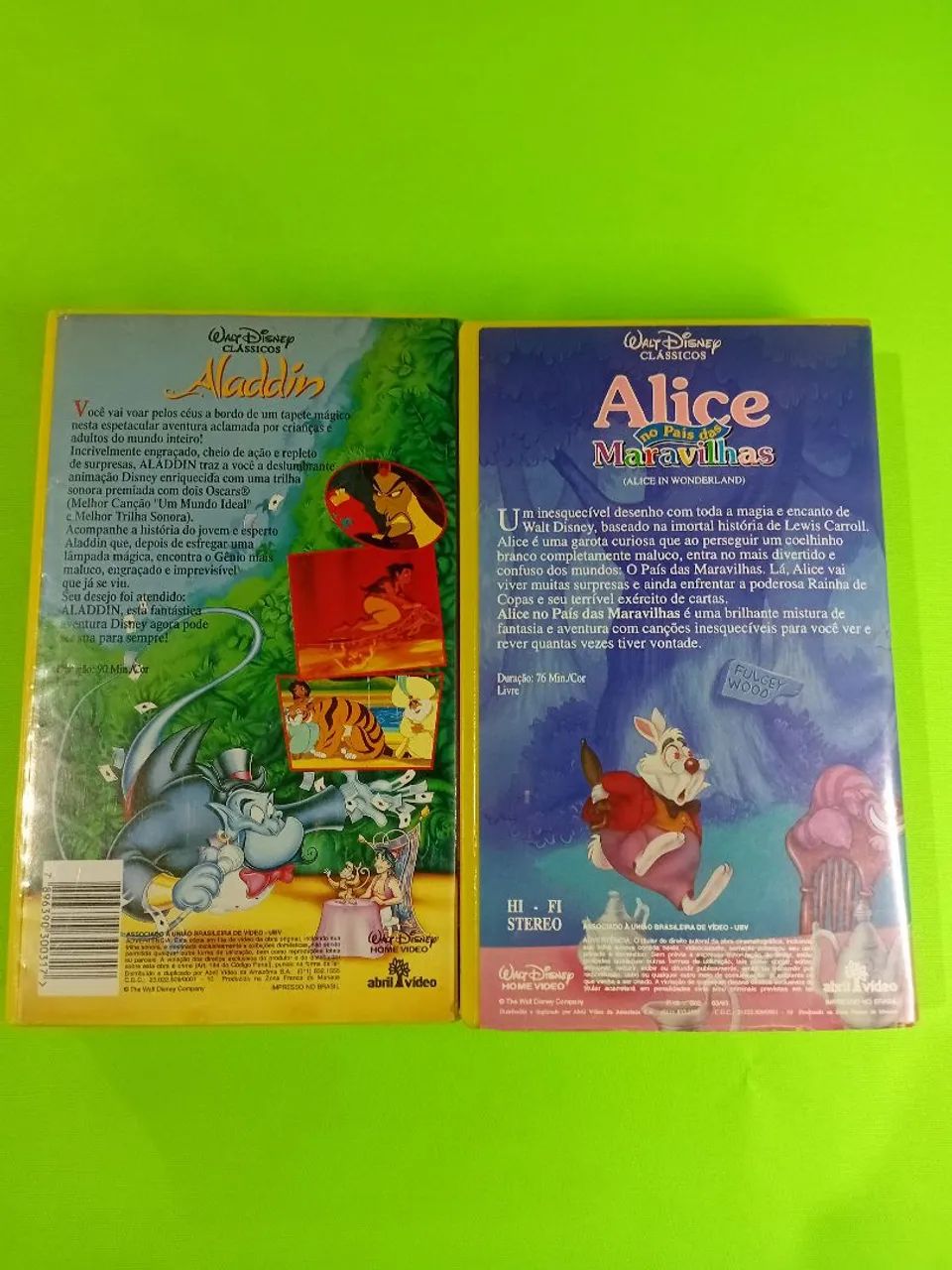 Lote 2 VHS Disney Aladdin e Alice - Foto 2