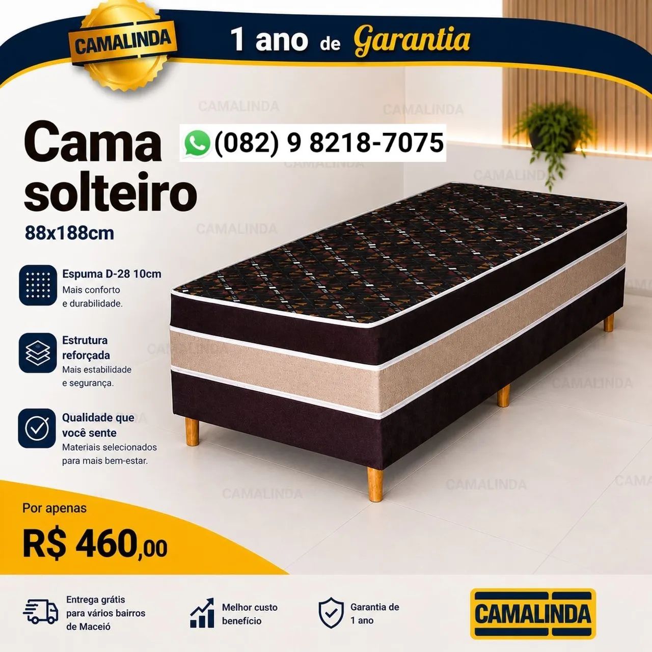 Cama Box Entrega Grátis Para Maceió . - Foto 3