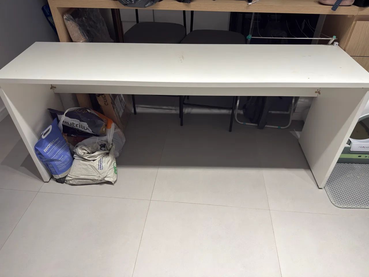 Escrivaninha 100% MDF branca 