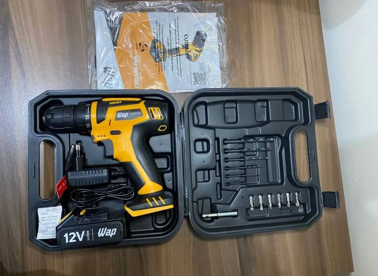 Furadeira / Parafusadeira Wap Original BPF12K3 com maleta e acessórios - Foto 3