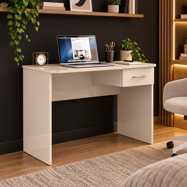 Mesa para Escritorio Off White PROMOÇÃO