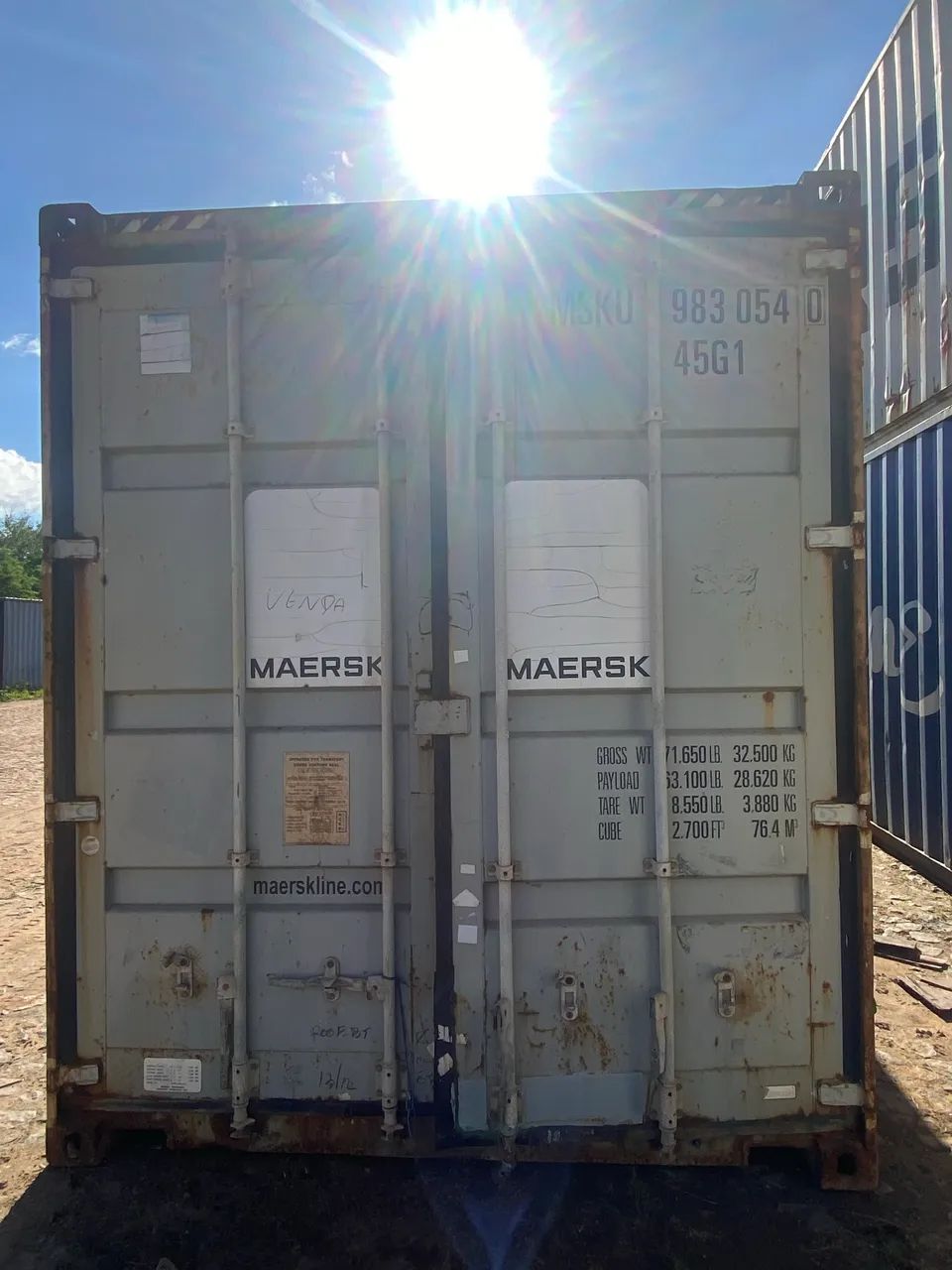 Contêiner marítimo 40 pés 12 metros usado - Foto 2