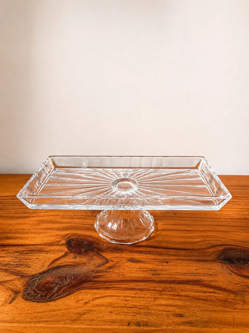 Prato de Vidro com pedestal 