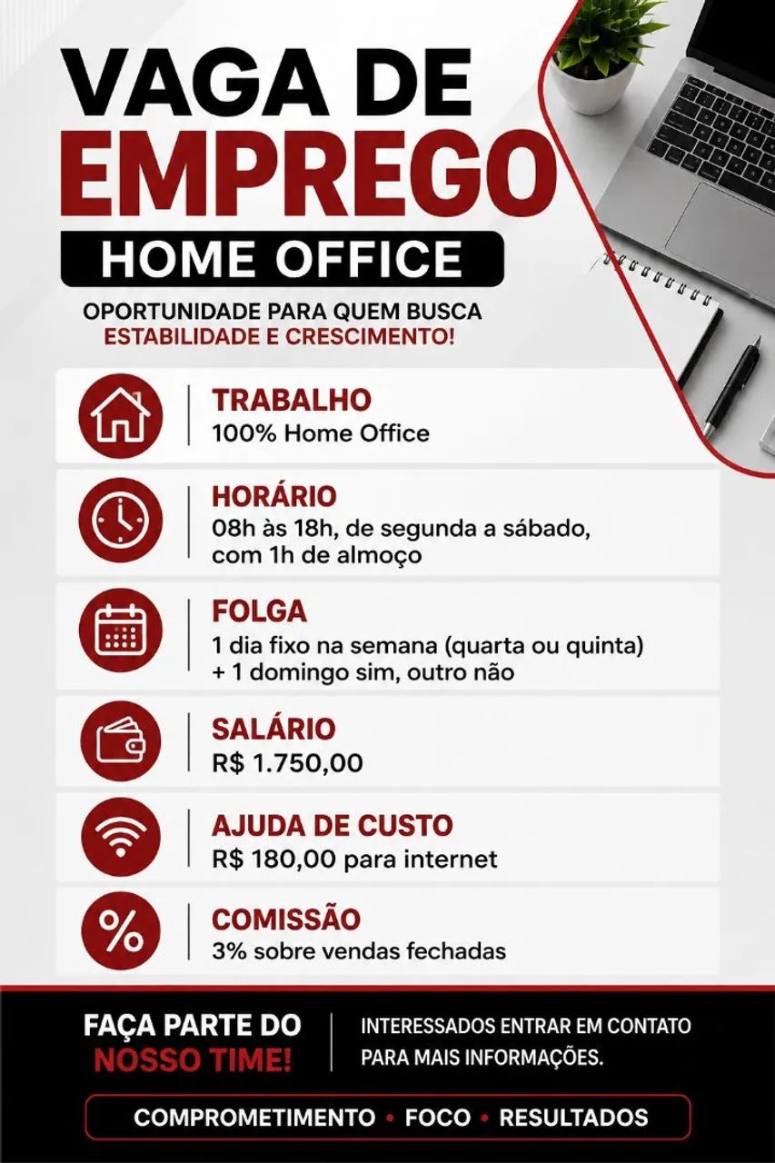 VAGA DE EMPREGO.