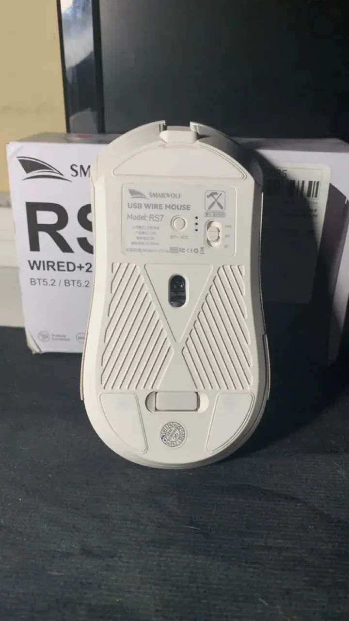 Mouse RS7 Sensor PAW3311 (SEM FIO) (2.4G/BT/Cabo) SMAILWOLF - Foto 2